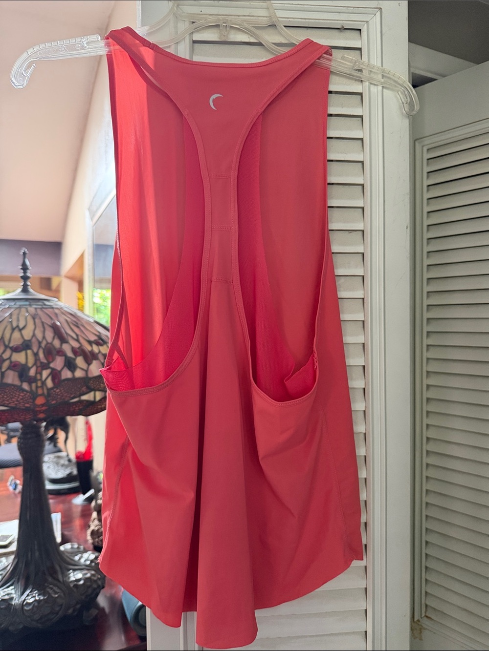 Zyia Coral Racerback Swim Cover-Up Tank with mesh Detail